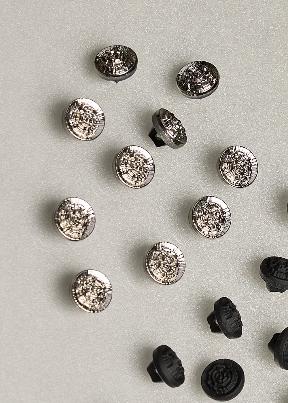 Petal glassknapp-Silver-1
