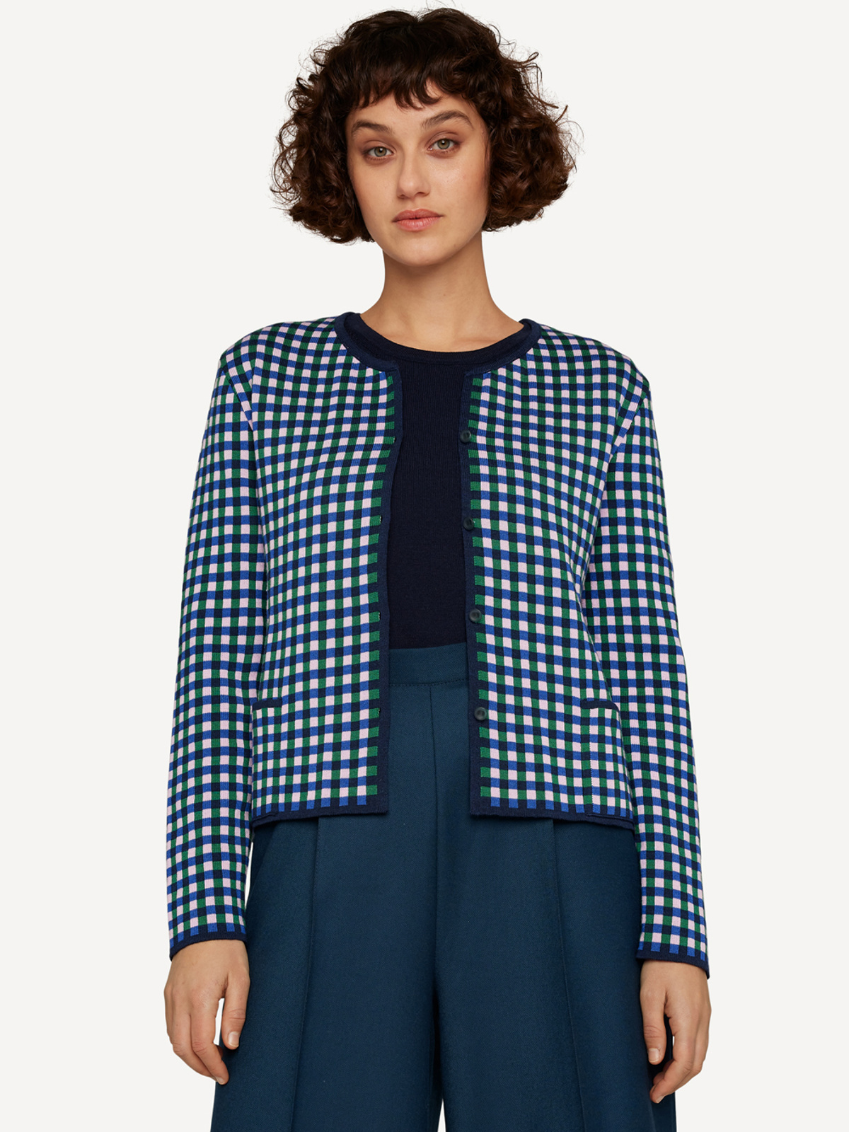 Gingham graph jacket image #1