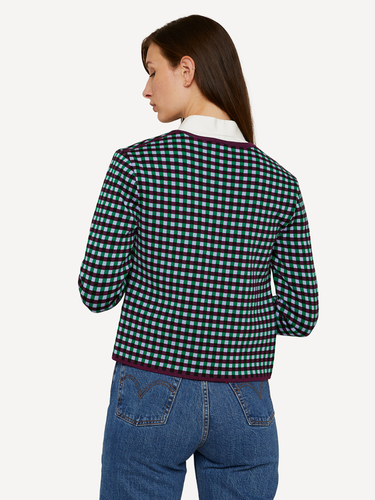 Gingham graph jacket image #2