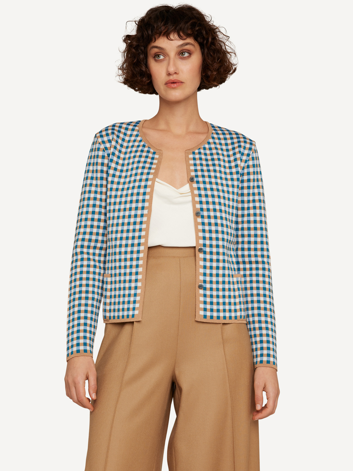 Gingham graph jacket image #1