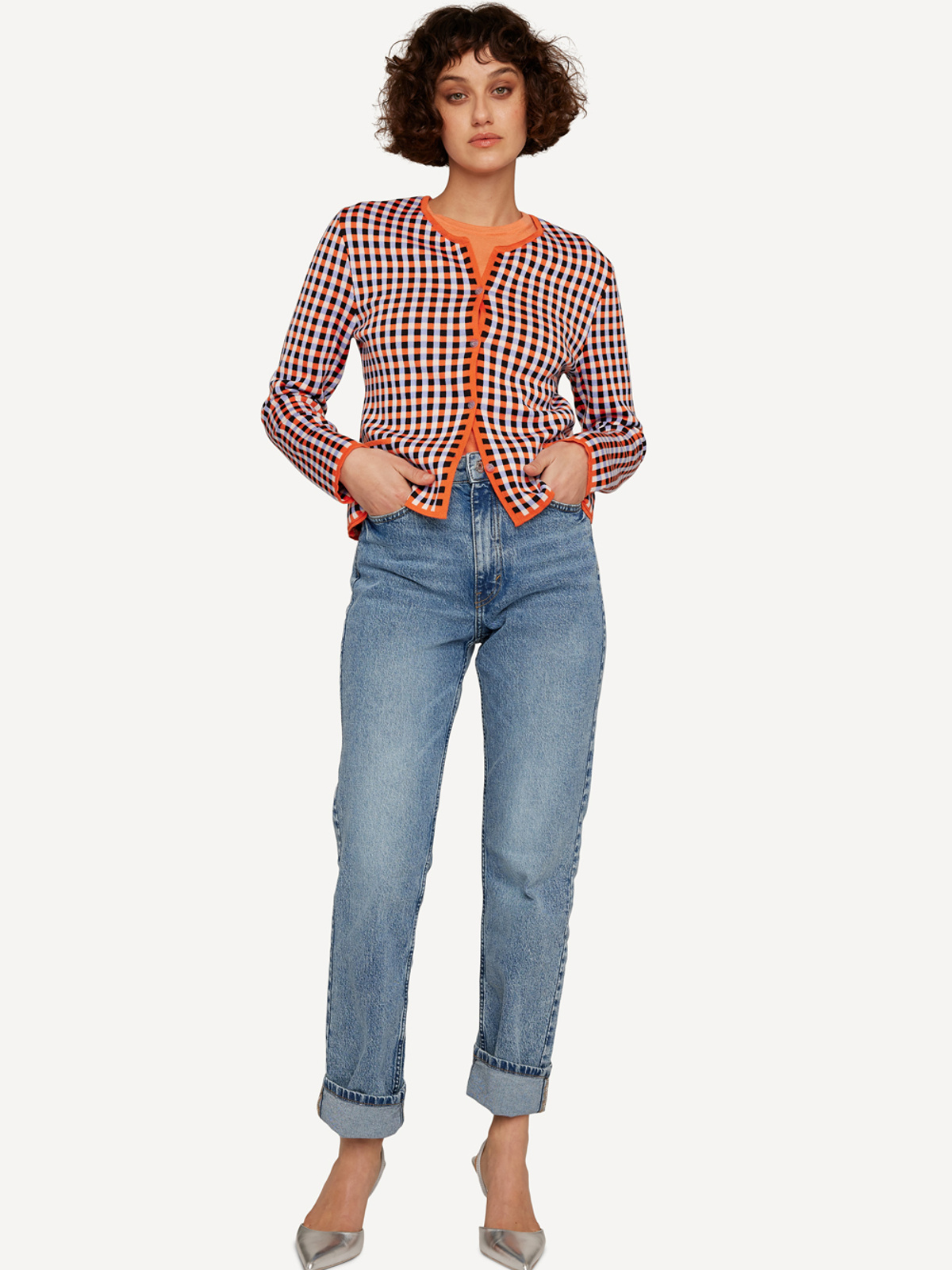 Gingham graph jacket image #3