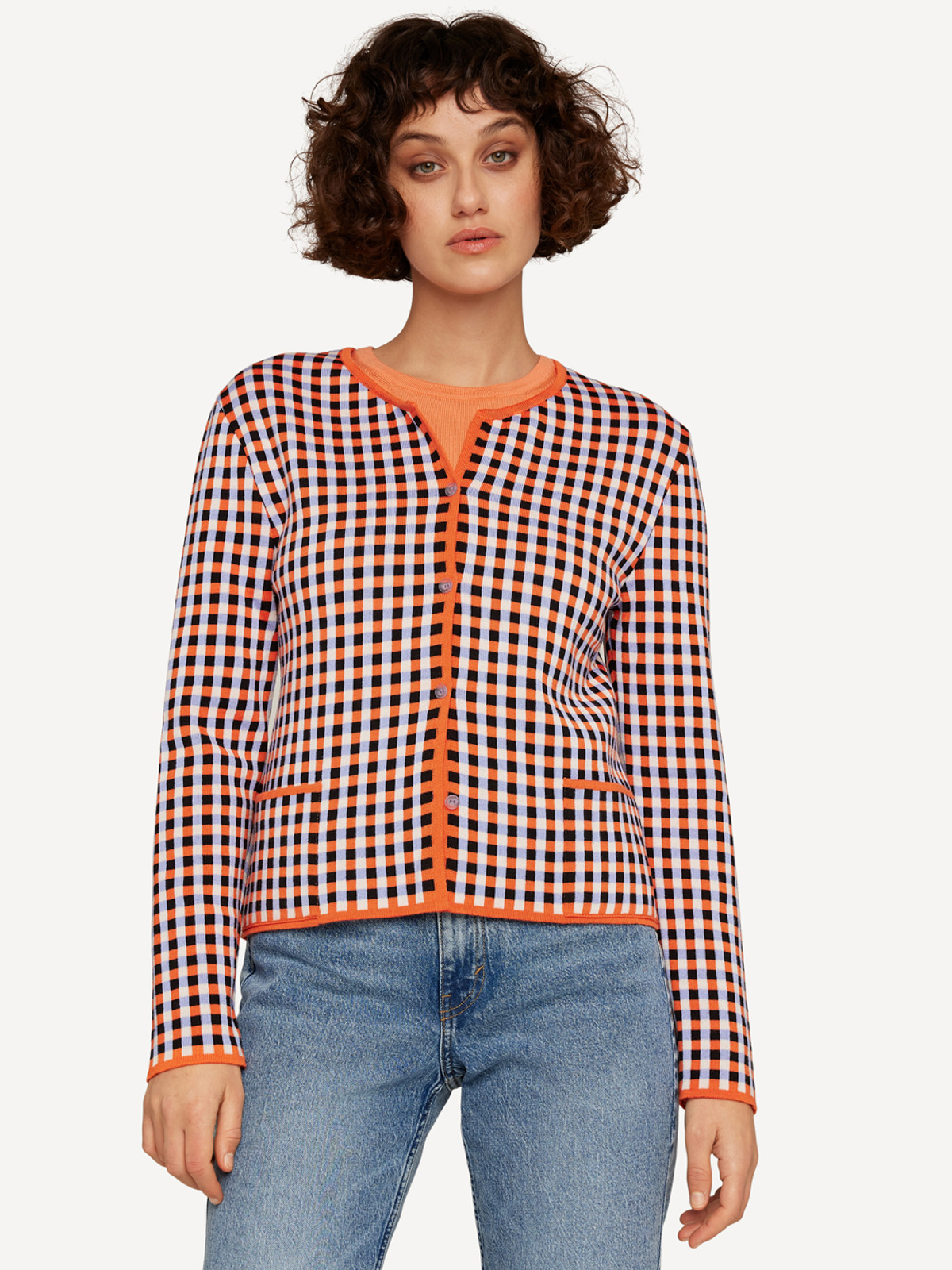 Gingham graph jacket image #1