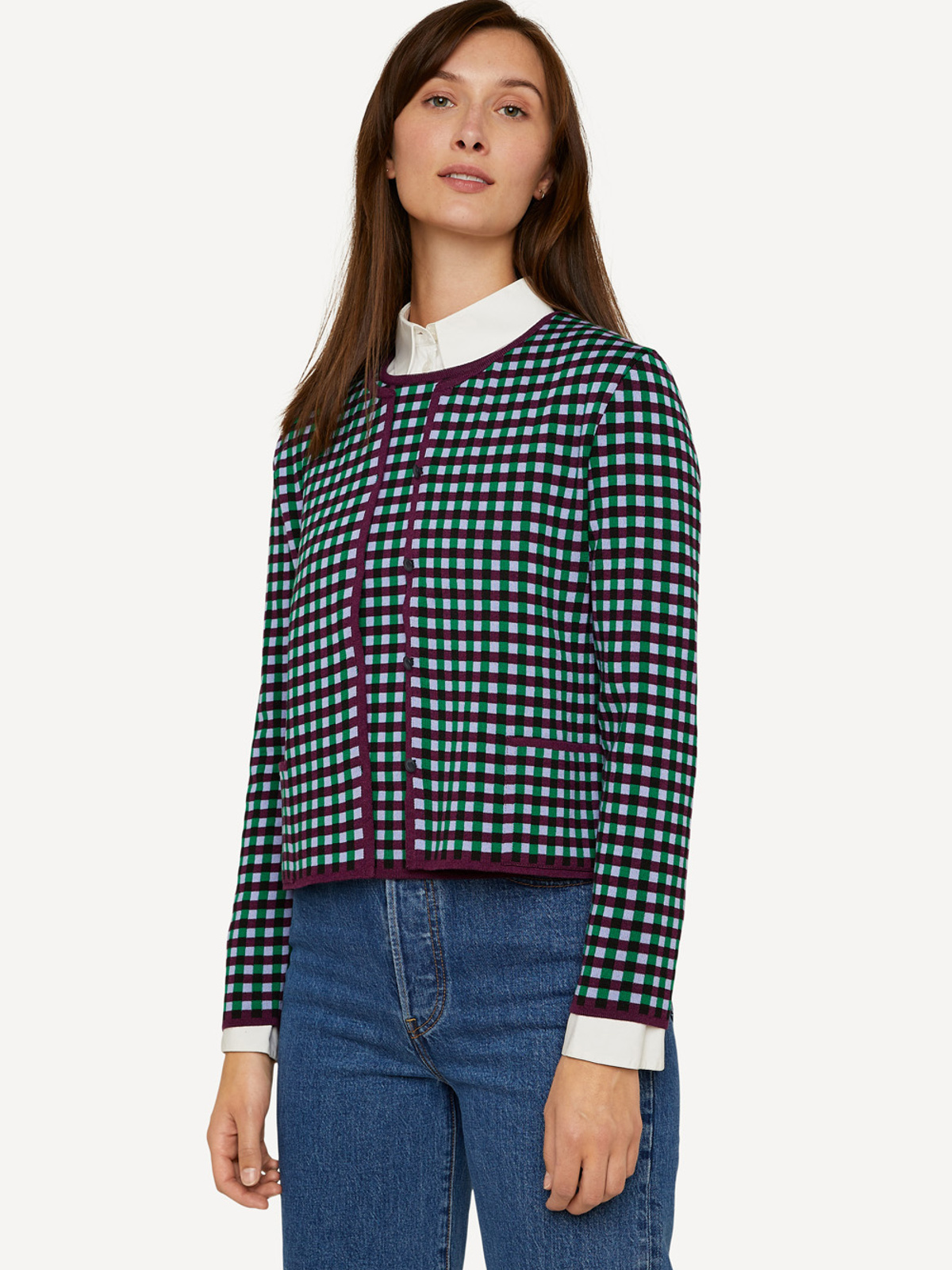 Gingham graph jacket image #1