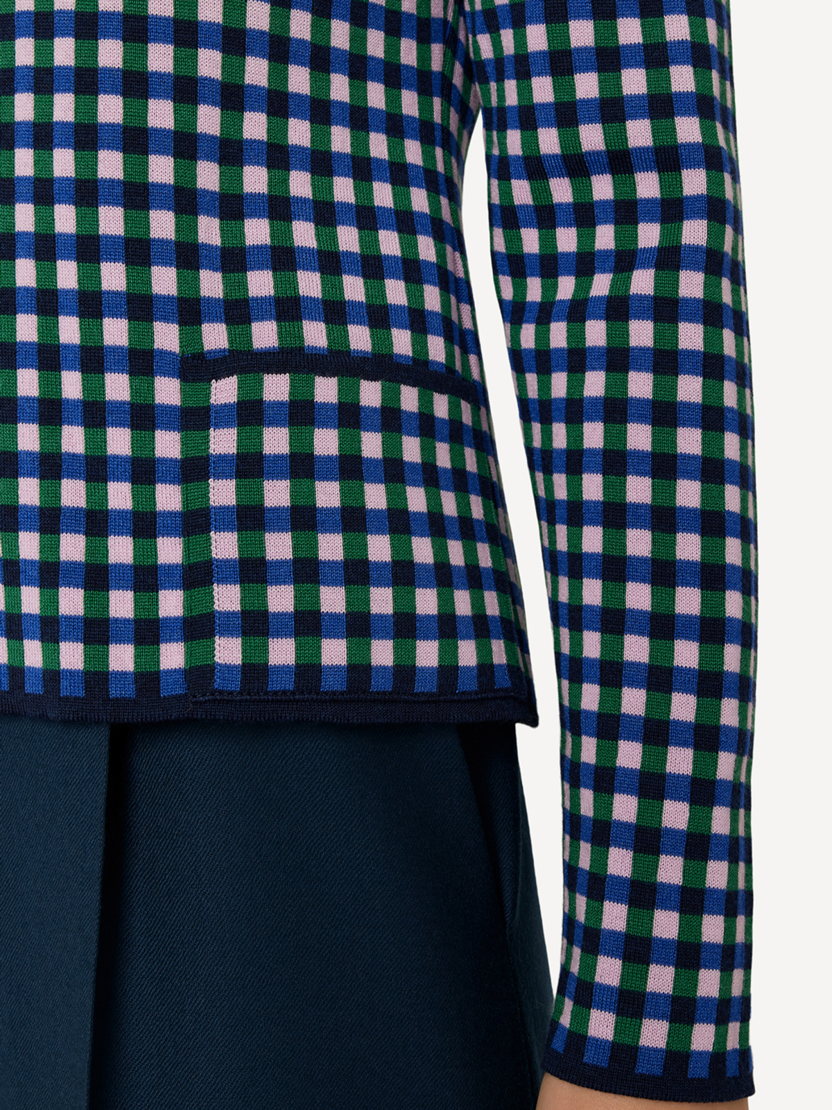 Gingham graph jacket image #3