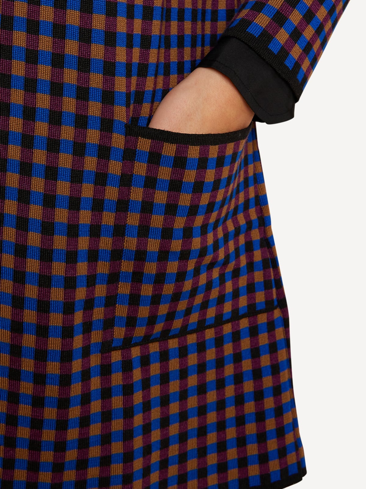 Gingham graph long jacket image #4