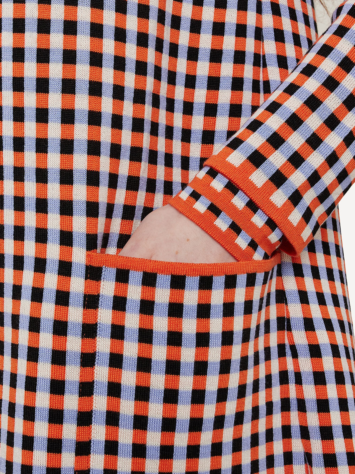 Gingham graph long jacket image #5