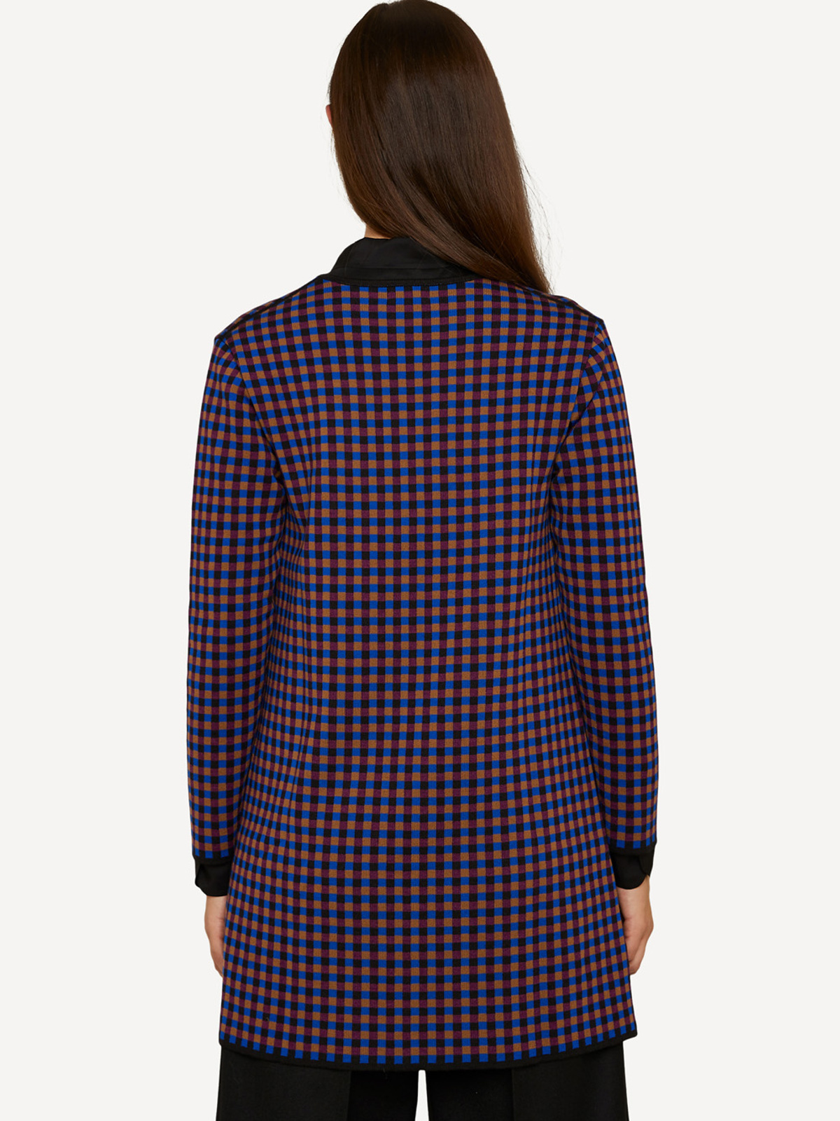 Gingham graph long jacket image #3