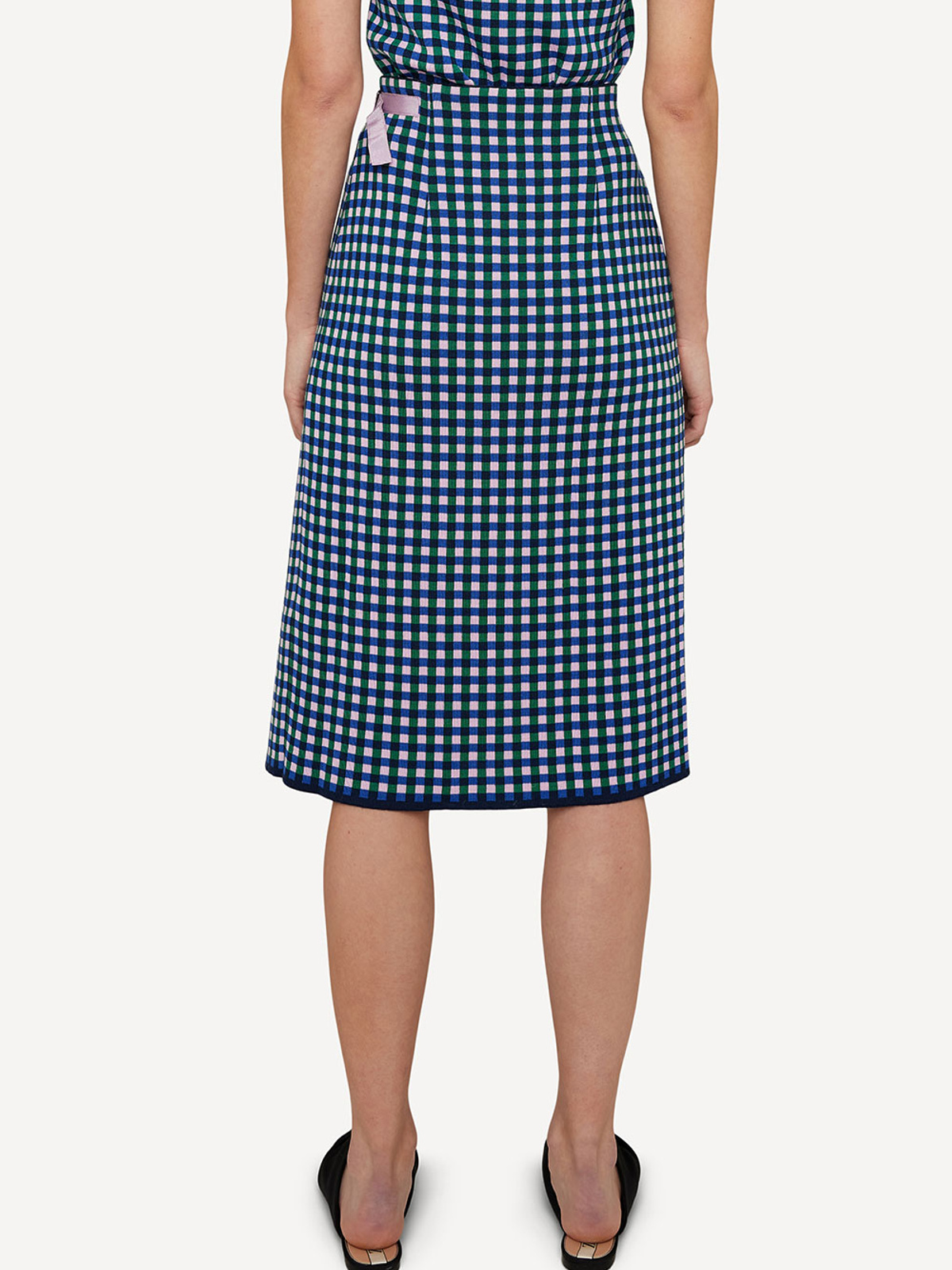 Gingham graph wrap skjørt image #2