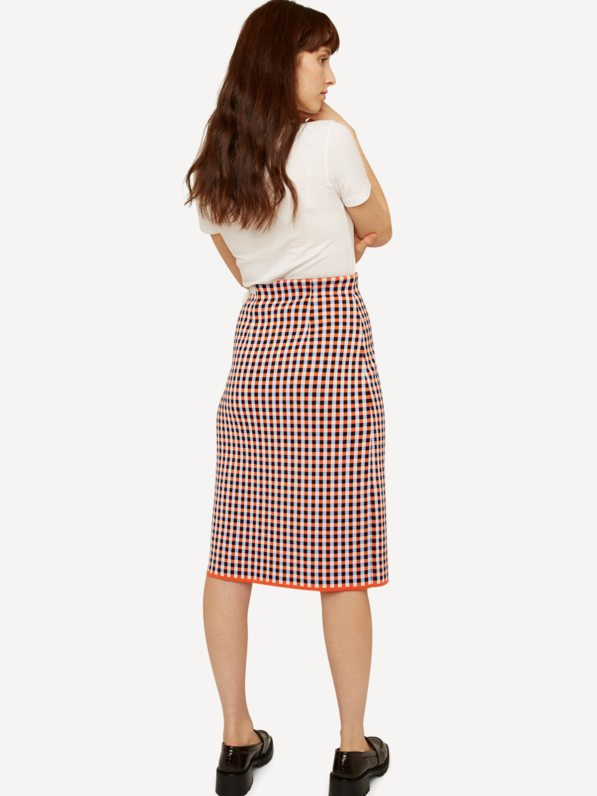 Gingham graph wrap skjørt image #2