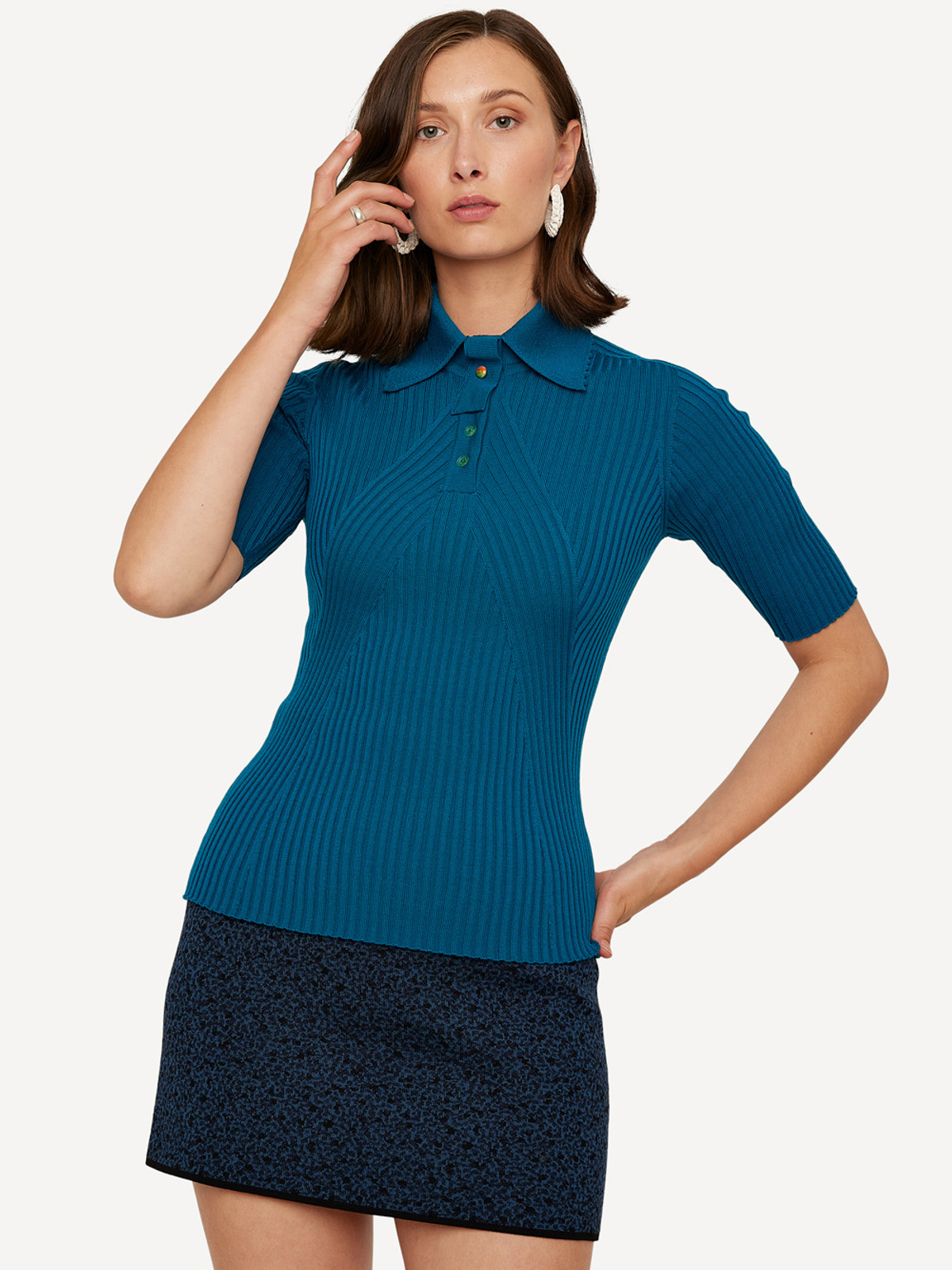 Odd button polo shirt image #1